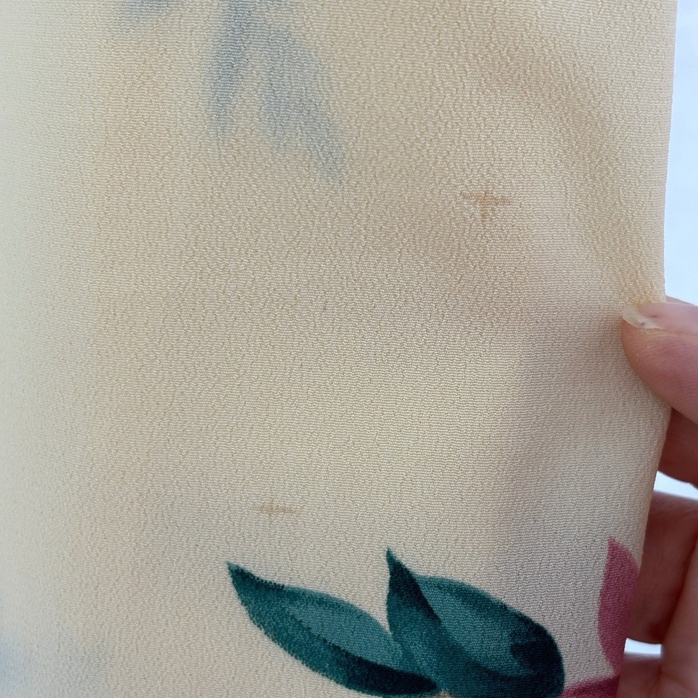 Rafaella Yellow Floral Button Skirt Cottagecore Vintage Romantic Midi size 8 - Picture 9 of 12
